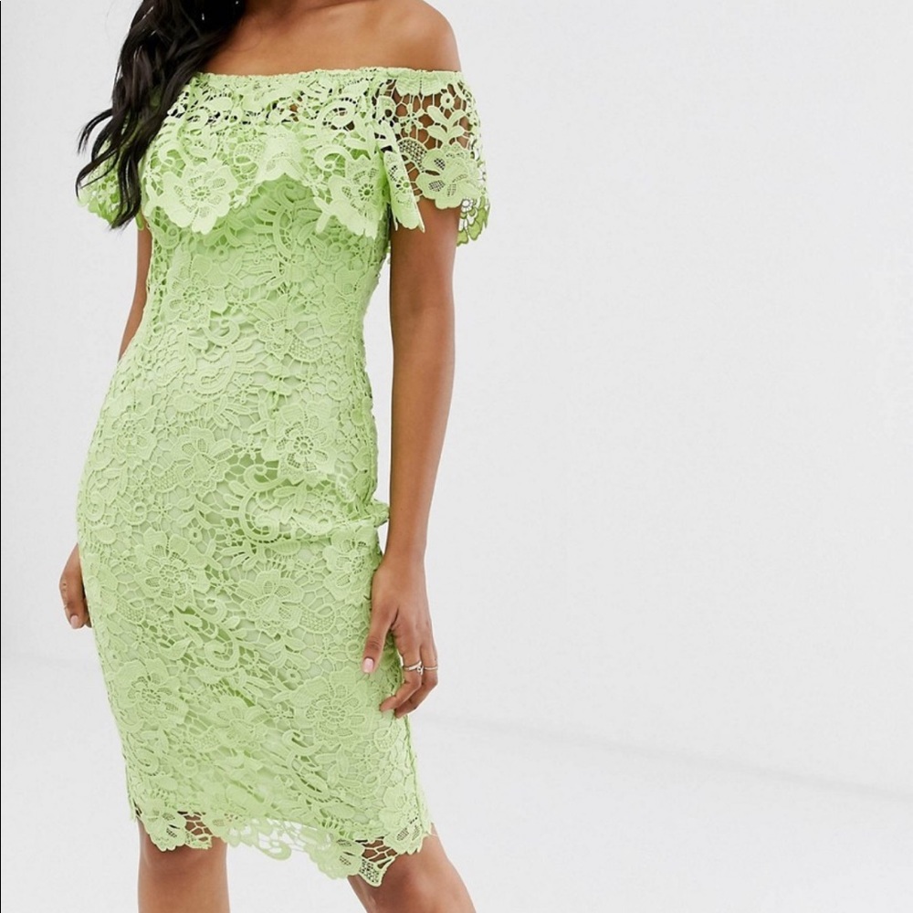 Bardot lace dress
